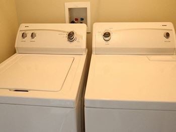Full size washer and dryer on first floor